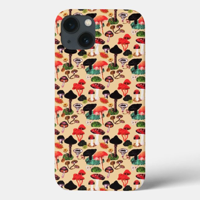 Retro Autumn Woodland Mushroom Watercolor (Baksida)