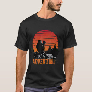 Retro Äventyr Backpack Enthusiast Mountain Exp T Shirt