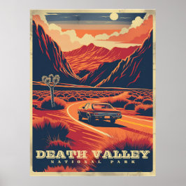 Retro Äventyr i Dödsdalen (nationalparken) Poster