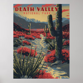 Retro Äventyr i Dödsdalen (nationalparken) Poster