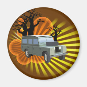 Retro äventyr magnet