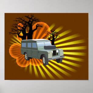 Retro Äventyr Poster