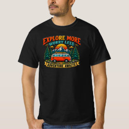 Retro äventyrs camping t-shirt 