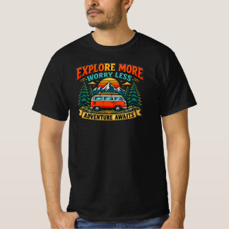 Retro äventyrs camping t-shirt