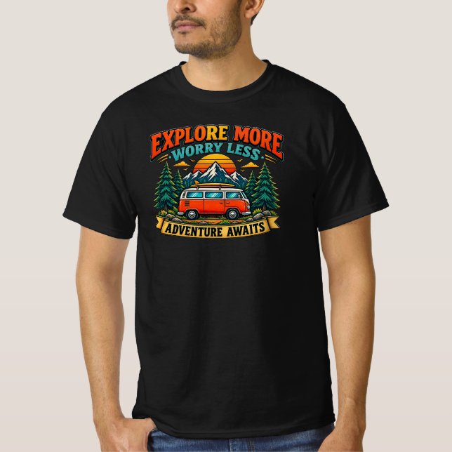 Retro äventyrs camping t-shirt  (Framsida)