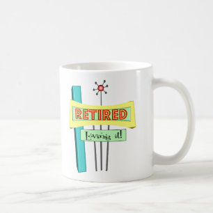 Retro "avgick" och "älska det ", kaffemugg