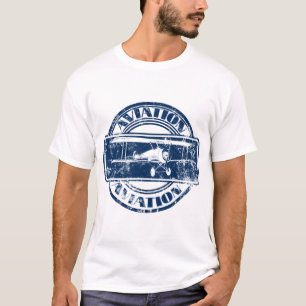 Retro Aviation Art Tee Shirt
