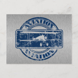 Retro Aviation Konst Vykort