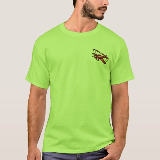 Retro Aviation Vintage Flygplan T-Shirt (Framsida)