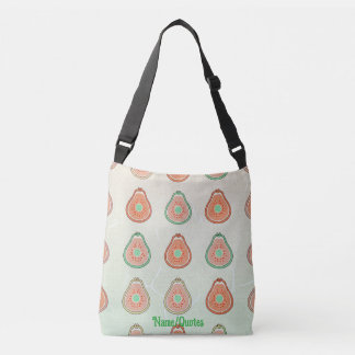 Retro Avocadomönster – Persika och Mintgrön Axelväska