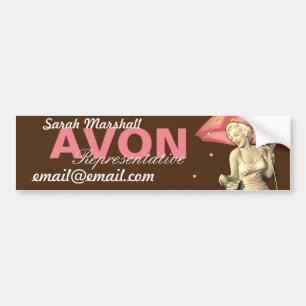 Retro Avon-försäljare Bildekal