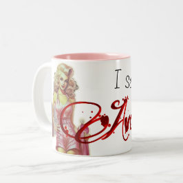 Retro Avon representant Två-Tonad Mugg