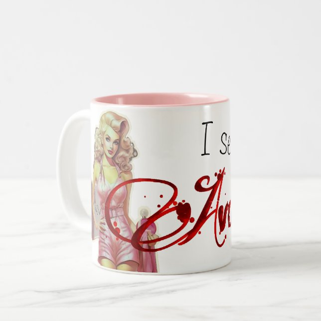 Retro Avon representant Två-Tonad Mugg (Framsida vänster)