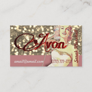 Retro Avon, representativt Affärskort Visitkort