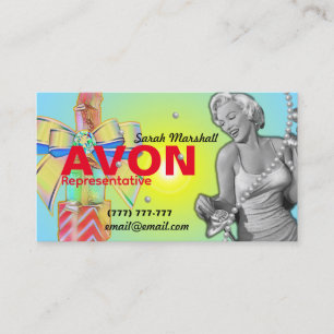 Retro Avon, representativt Affärskort Visitkort