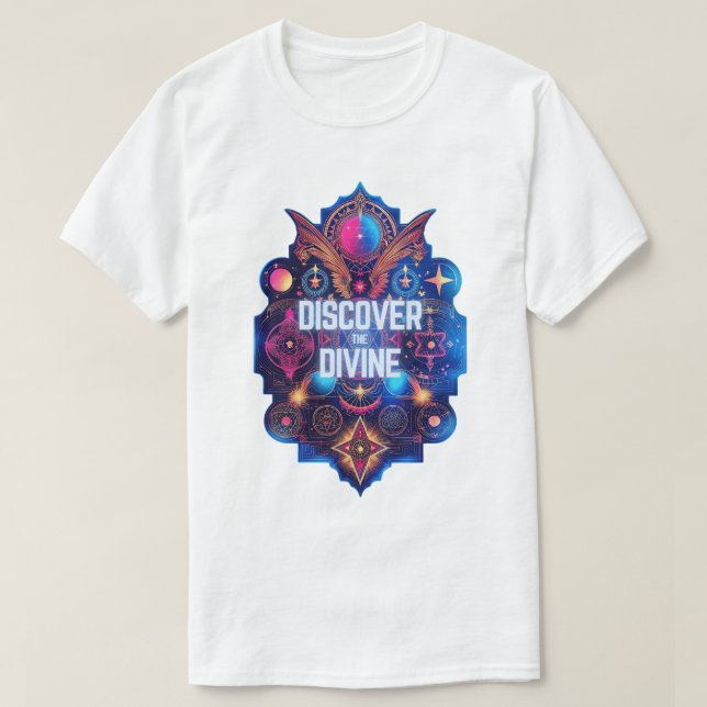 Retro-avslöjanden - Upptäck den gudomliga T Shirt (Design framsida)