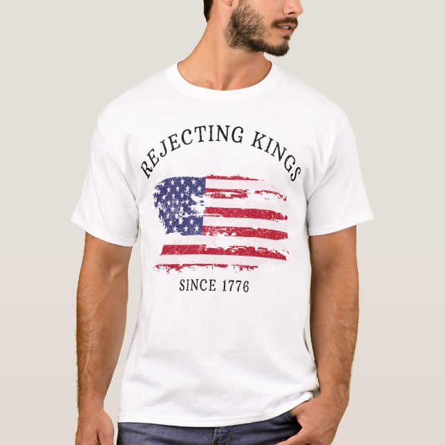 Retro-avvisning av Kung sedan 1776 års protest T Shirt (Framsida)