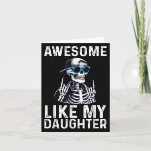 Retro Awesome Liksom Min Dotter Rolig Pappa Föräld Kort
