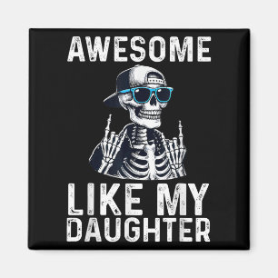 Retro Awesome Liksom Min Dotter Rolig Pappa Föräld Magnet
