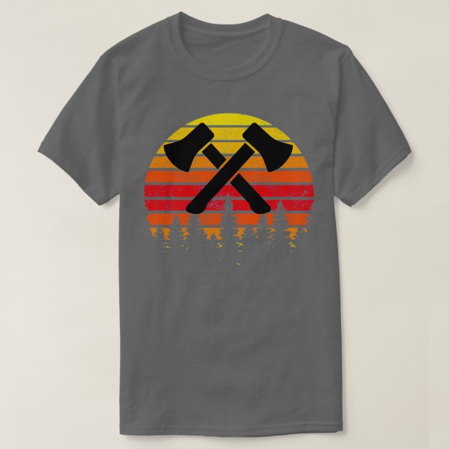 Retro Ax Thrower Coola Ax Throwing 1 T Shirt (Design framsida)