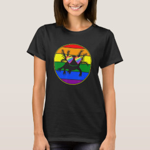 Retro Axolotl Älskare Lgbtq Saker Tonåring Rainbow T Shirt