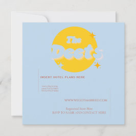 Retro Baby Blue Boende Inkapslingskort Inbjudningar