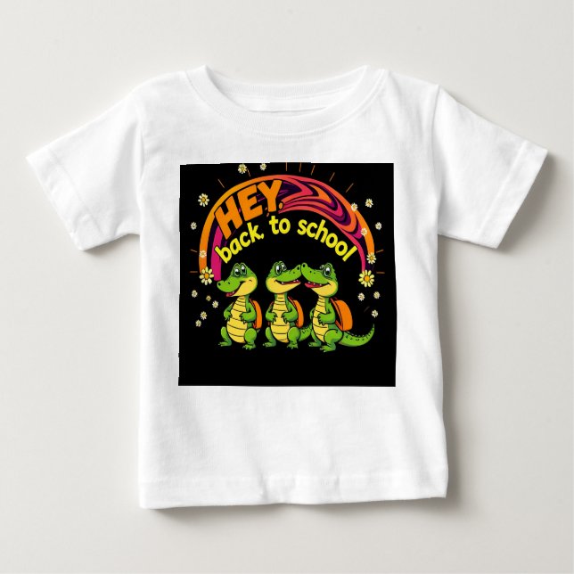 Retro Baby Crokodiles Back to school T-Shirt | Hej (Framsida)