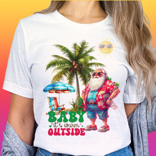 Retro-Baby Det är varmt utanför tropisk jul T Shirt