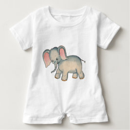 Retro Baby Elephant Baby Romper Tröja