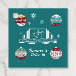 Retro Baby Reindeer Gåvor Etiketter