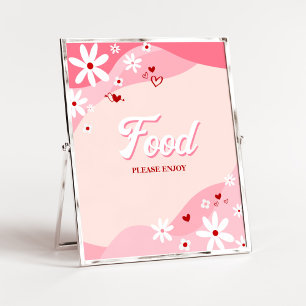 Retro Baby Shower Food Poster