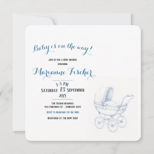 Retro Baby Shower Inbjudan