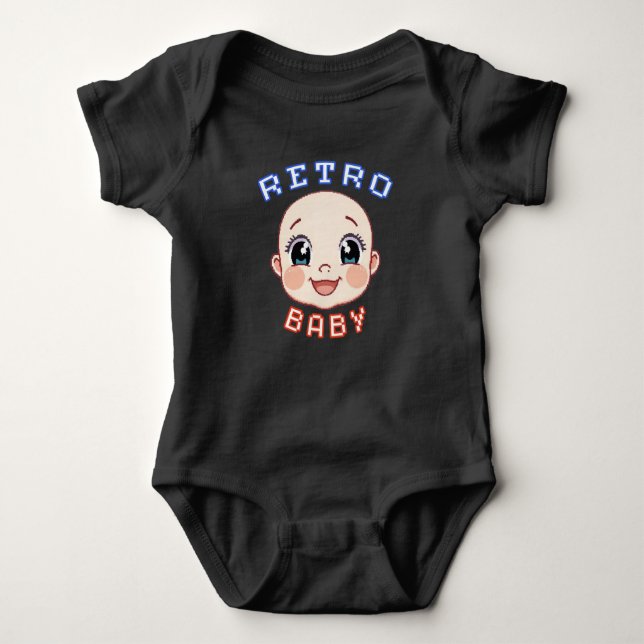 Retro baby!Un amour pixel  T Shirt (Framsida)