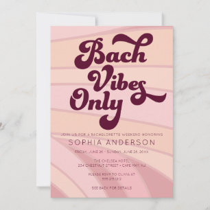 Retro Bach Vibes Endast Bachelorette Helg Inbjudningar