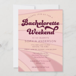 Retro Bachelorette Helg Internationell inbjudan