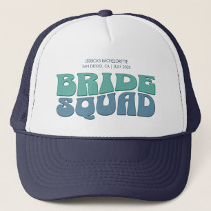 Retro Bachelorette Party Bride Squad Bridesmaid Keps
