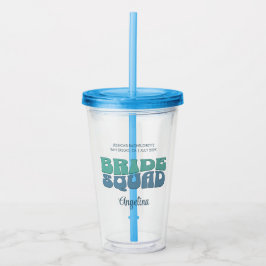 Retro Bachelorette Party Bride Squad Bridesmaid Take Away Mugg