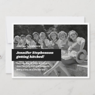 Retro Bachelorette Party Inbjudningar