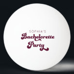 Retro Bachelorette Party Ping Pong Boll<br><div class="desc">Behöver du ta dina bachelorette-spel till nästa nivå? Alla kommer att kärlek dessa personliger pinga pong bollar! Kolla in hela vår samling om du vill ha fler matchande objekt!</div>