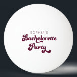 Retro Bachelorette Party Ping Pong Boll<br><div class="desc">Behöver du ta dina bachelorette-spel till nästa nivå? Alla kommer att kärlek dessa personliger pinga pong bollar! Kolla in hela vår samling om du vill ha fler matchande objekt!</div>