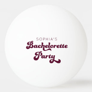 Retro Bachelorette Party Ping Pong Boll