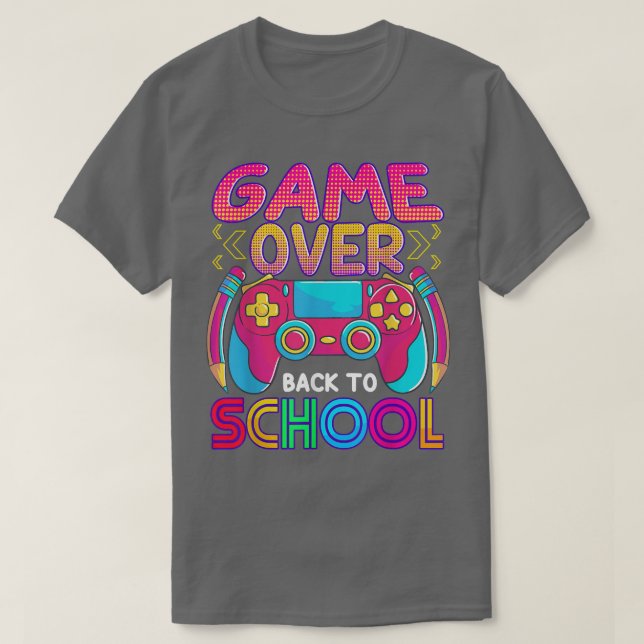 Retro Back to school Boys Girls Spelvideospelare f T Shirt (Design framsida)