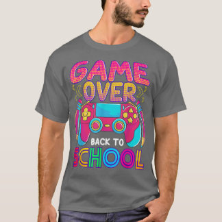 Retro Back to school Boys Girls Spelvideospelare f T Shirt
