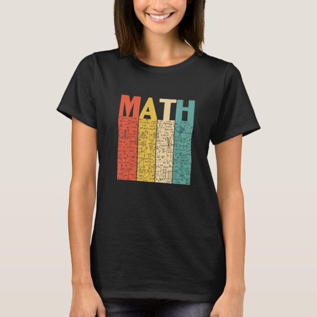 Retro Back to school Math Teacher Math Pun Equat T Shirt (Framsida)