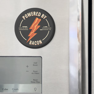 Retro Bacon Älskare Funny Food Design med blixt Magnet