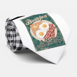 Retro Bacon & Eggs Necktie Slips