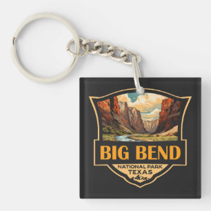 Retro Badge för Big Bend nationalpark
