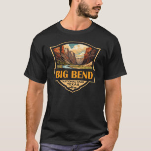 Retro Badge för Big Bend nationalpark T Shirt