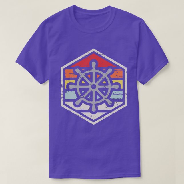 Retro Badge Helm T Shirt (Design framsida)