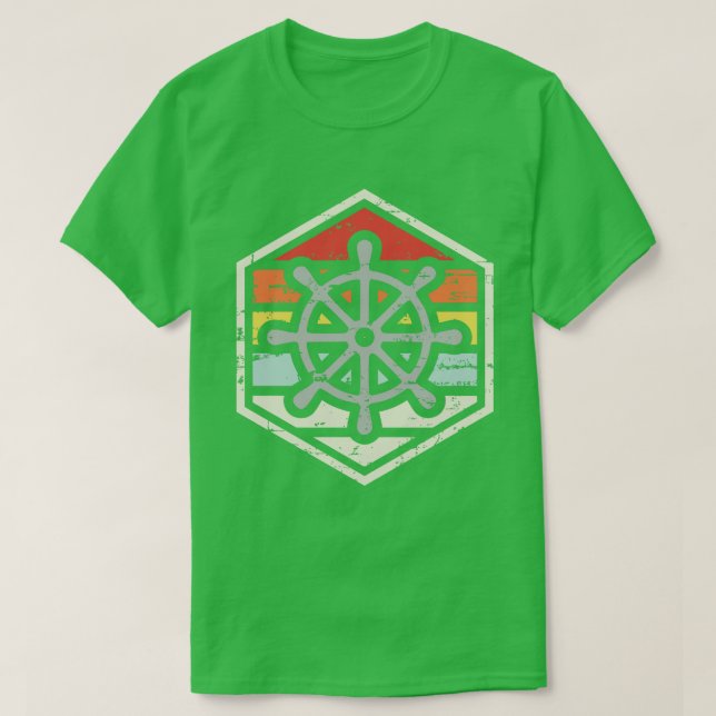 Retro Badge Helm T Shirt (Design framsida)